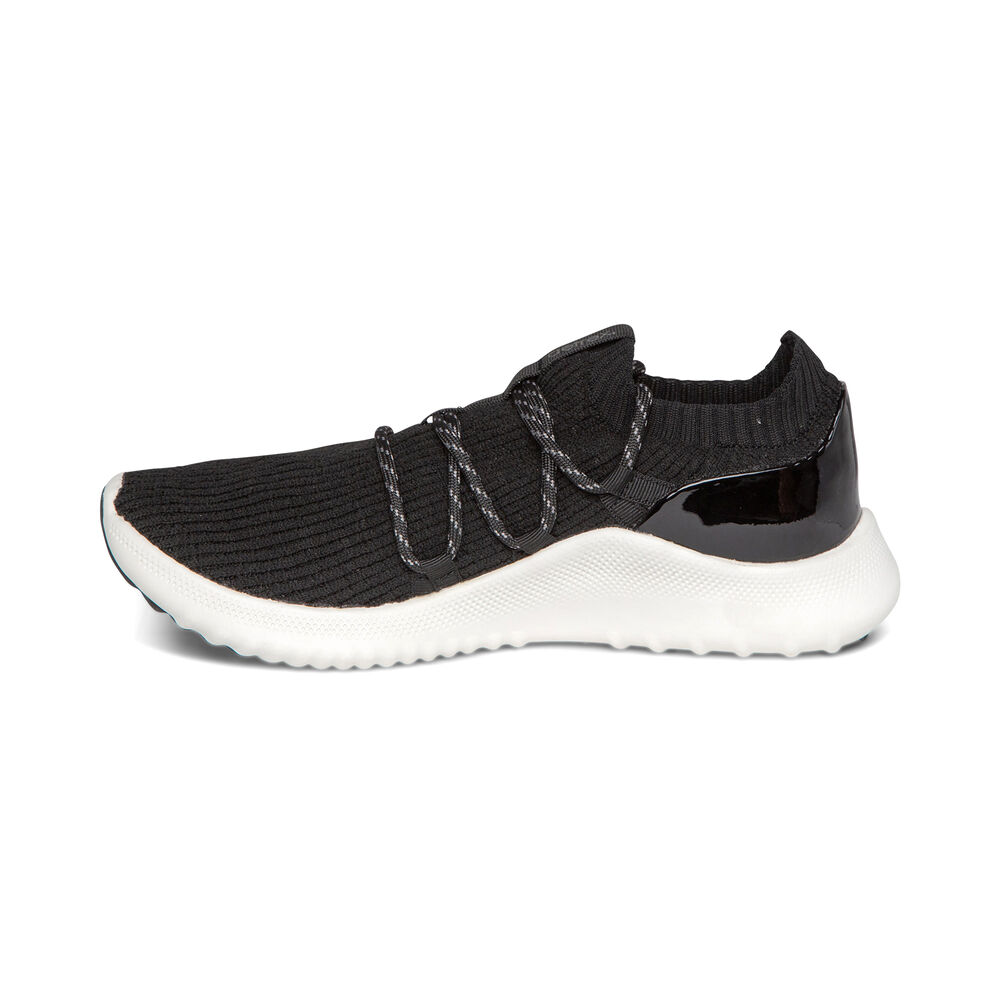 Aetrex Women's Dani Arch Support Sneakers - Black | USA FKB31HT